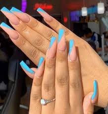 Find this pin and more on nails by michele santana. 50 Types Of Nail Art In Blue Coffin Nails Latest Fashion Trends For Girls Fire Nails Blue Acrylic Nails Long Acrylic Nails