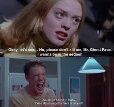 I made the phone bloody from the scene of Stu getting hit with the phone by  Billy. Casey Becker's bloody mailbox with the quotes between Randy and Stu  was a fun idea.