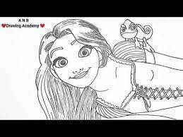 رسم سهل تعلم رسم الاميرة ذات الشعر الطول ريبانزل من ديزنى how to draw rapunzel from disney youtube female sketch disney princess youtube