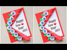 Card making is a simple activity that results in admirable work of art that can be displayed and also create a sense of satisfaction in kids when they complete it. Easy And Beautiful Card For New Year 2021 New Year Card Making Ideas Diy Easy New Year Card 2021 Youtube