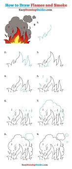 How To Draw Flames And Smoke Really Easy Drawing Tutorial Easy Drawings Drawing Tutorial Drawing Tutorial Easy