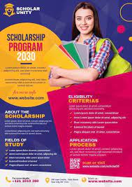 Scholarship Program Flyer Education Poster Design Education Poster Scholarships