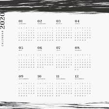 Download Premium Vector Of Black And White Marble Calendar For 2020 Vector In 2020 Black And White Marble Calendar Calendar Design