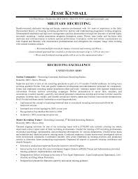 army resume example sample military