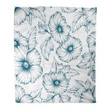 Get it as soon as wed, aug 18. Flannel Throw Blanket Black Botanical Monochromatic Floral Pattern Outline Mallow Flowers White 50x60inch 125x150cm Buy At A Low Prices On Joom E Commerce Platform