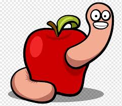 Wurm Apfel Cartoon Wurm S Apfel Bereich Kunstwerk Png Pngwing