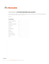 Discover home loans provides a list of things to consider while planning a budget to cover your kitchen remodel costs. Https Www Hgtv Com Content Dam Documents Kitchen Budget Worksheet 100 Pdf