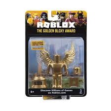 Roblox Celebrity Collection The Golden Bloxy Award Figure Pack Includes Exclusive Virtual Item Walmart Com Roblox Awards The Incredibles