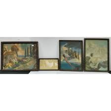 Morning 1922 print maxfield parrish lg. Lot 4 Early 20thc Prints By Maxfield Parrish Fox