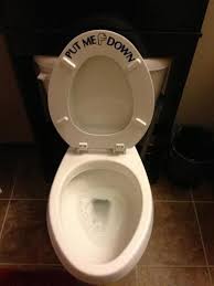 Put Me Down Toilet Seat Sticker Sign Bathroom Toilets