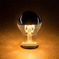 6w A19 Filament Led Light Bulb Silver Tipped Filament Bulb Dimmable 40w Equivalent 490 Lumens Super Bright Leds