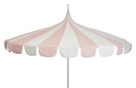 Featuring a lively floral pattern enhanced with citrus fruits, this. One Kings Lane Outdoor Aya Pagoda Patio Umbrella Light Pink White One Kings Lane