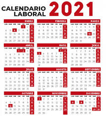 Calendario laboral de barcelona para imprimir con días festivos 2021. Festivos Madrid 2021