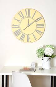 The hand drawn elements on the seamless patterns work together for a coordinating collection that has the wow factor. Morning Sun Yellow Oversized Wall Clock Walmart Com Walmart Com