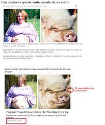 No Una Mujer No Se Ha Quedado Embarazada De Un Cerdo Maldita Es Periodismo Para Que No Te La Cuelen