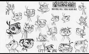 Sheldon Model Sheet From My Life As A Teenage Robot Cartoon Character Design Old Cartoon Shows Teenage Robot