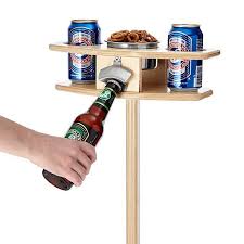 Outdoor Beer Table Picnic Accessories Summer Gifts Uncommongoods Beer Table Picnic Accessories Beer Wood