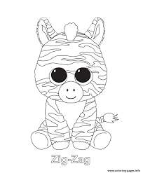 Print Zig Zag Beanie Boo Coloring Pages Beanie Boo Birthdays Beanie Boo Party Beanie Boo