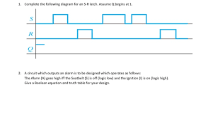 Solved 1 Complete The Following Diagram For An S R Latch Chegg Com