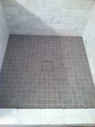 Hidden Shower Drain In Our Master Bathroom Simple Bathroom Renovation Bathroom Tile Inspiration Trendy Bathroom Designs