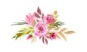 Watercolor Bouquet Of Pink And Gold Flowers Wedding Etsy Watercolor Bouquet Floral Watercolor Wreath Clip Art