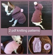 This christmas dog sweater is perfect for holiday parties and special occasions! 2 Pdf Knitting Patterns Toy Chihuahua Sweater Fast And Easy Knitted In One Piece On Straight Needles Written In Us Terms Small Dog Sweaters Dog Sweater Crochet Pattern Knitted Dog Sweater Pattern