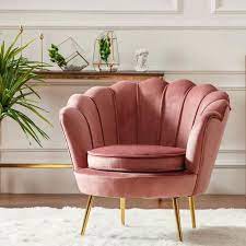 A slipper chair also makes a versatile pick for small spaces or entryways, adding a touch of decor & a plush, comfy seat. Buy Round Shaped Flower Chair Mettle Legs Velvet Rose Pink Online Shop Home Garden On Carrefour Uae