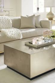 Caracole Cocktail Couture Contemporary Taupe Silver Leaf Cocktail Table Coffee Table Coffee Table Wood Caracole Furniture