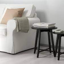 The distinctive grain pattern in the poplar veneer gives each table a unique character. Kragsta Nest Of Tables Set Of 2 Black Ikea