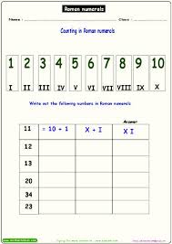 1 = i 2 = ii 3 = iii 4 = iv 5 = v 6 = vi 7 = vii. Free Printable Roman Numerals 1 10 Chart Template