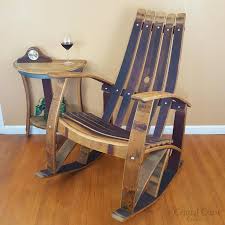 Wine Barrel Stave Rocking Chair Rustic Furniture Home Patio Etsy In 2020 Barrel Furniture Plans Barrel Furniture Rustic Furniture