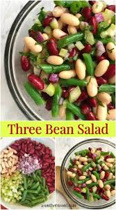 Three Bean Salad With Green Beans Cannelloni And Red Beans Bean Salad Recipes Bean Salad Three Bean Salad