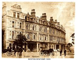Busy Saturday evening at Buxton Wells Dressings Fair in the 80's I think.  Outside Bryants Furniture Shop