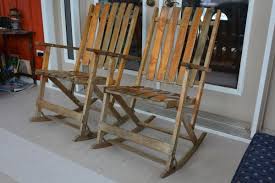 Richly decorated frame is made of wood. Antique Folding Rocking Chairs Collectors Weekly