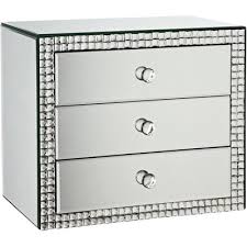Jewelry cabinet jewelry boxes : Dahlia Studios Lorain 3 Drawer 12 Wide Mirrored Jewelry Box Target