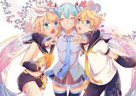 Rin Miku Len Bff Anime Miku And Rin Vocaloid