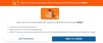 A reward link is simply the easiest way to give the gift of choice. Egifter 110 Home Depot E Gift Card For 100 With Promo Code Hd521 Doctor Of Credit