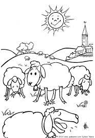 Coloriage D Un Paysage Avec Un Pre Et Des Moutons Un Joli Coloriage Sur Le Theme De La Farm Animal Coloring Pages Animal Coloring Books Animal Coloring Pages