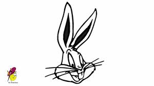 It is a great idea, having the black and white drawing on the colored background, but the examples i saw were either to complex or way too. Bugs Bunny Face How To Draw Bugs Bunny Youtube