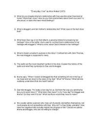 I Use This Worksheet For Amp Quot Everyday Use Amp Quot By Alice Walker With Students In Literature Groups Be Discussion Guide Literature Groups What To Read