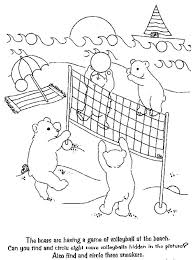 Free printable hockey coloring pages for kids. Bears Playing Volleyball Coloring Page Download Print Online Coloring Pages For Free Color Nimbus