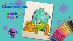 Learn how to color mike and sulley from disney's monsters inc. Monsters Inc Coloring Book Sulley And Mike Wazowski Coloringpage How To Draw Monsters Youtube