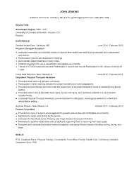 Physical Therapist Assistant Resume Examples And Tips Zippia