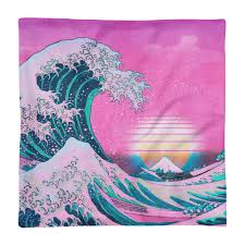 It feels soft and lightweight, with the right Vaporwave Pillowcase Kanagawa Vaporwave Aesthetic Pillowcase Etsy