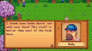Andy, don't be rude to Gus. He sells you your beer. :  r/StardewValleyExpanded