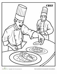 Chef Worksheet Education Com Colouring Pages Coloring Pages Food Coloring Pages
