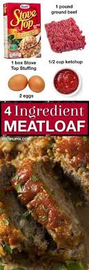 The Best Easy Meatloaf Recipe Made With Stove Top Stuffing Just 4 Ingredients It S So Quick And Tastes Like Th Beef Recipes Recipes Best Easy Meatloaf Recipe