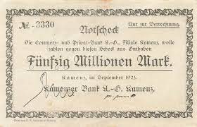 Kamenz - Comerz - And Privatbank - 50 Million Mark | eBay