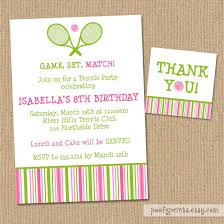 Tennis Birthday Party Invitation Diy Printable Invitations Free Matching Favor Tags 24 00 Vi Tennis Birthday Tennis Birthday Party Party Invitations Diy