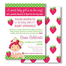 Strawberry Shortcake Baby Shower Sprinkle Invitation Digital Etsy Strawberry Shortcake Sprinkle Invitations Strawberry Shortcake Invitations